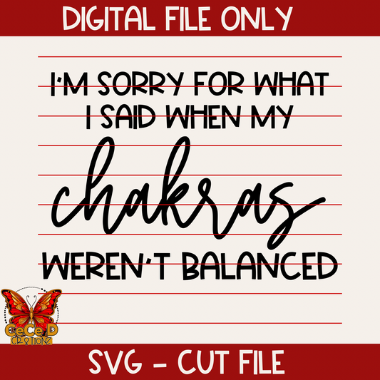Chakras Weren’t Balanced SVG