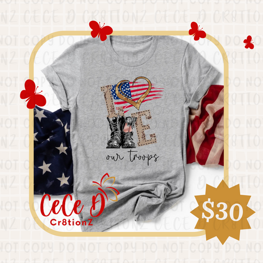 Love Our Troops Tee