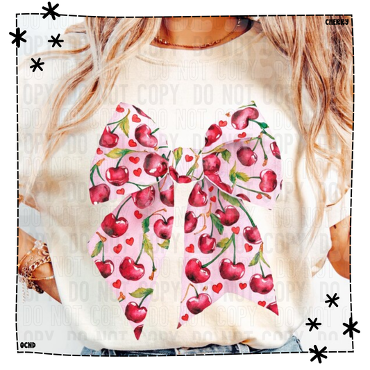 Cherry Pattern Bow