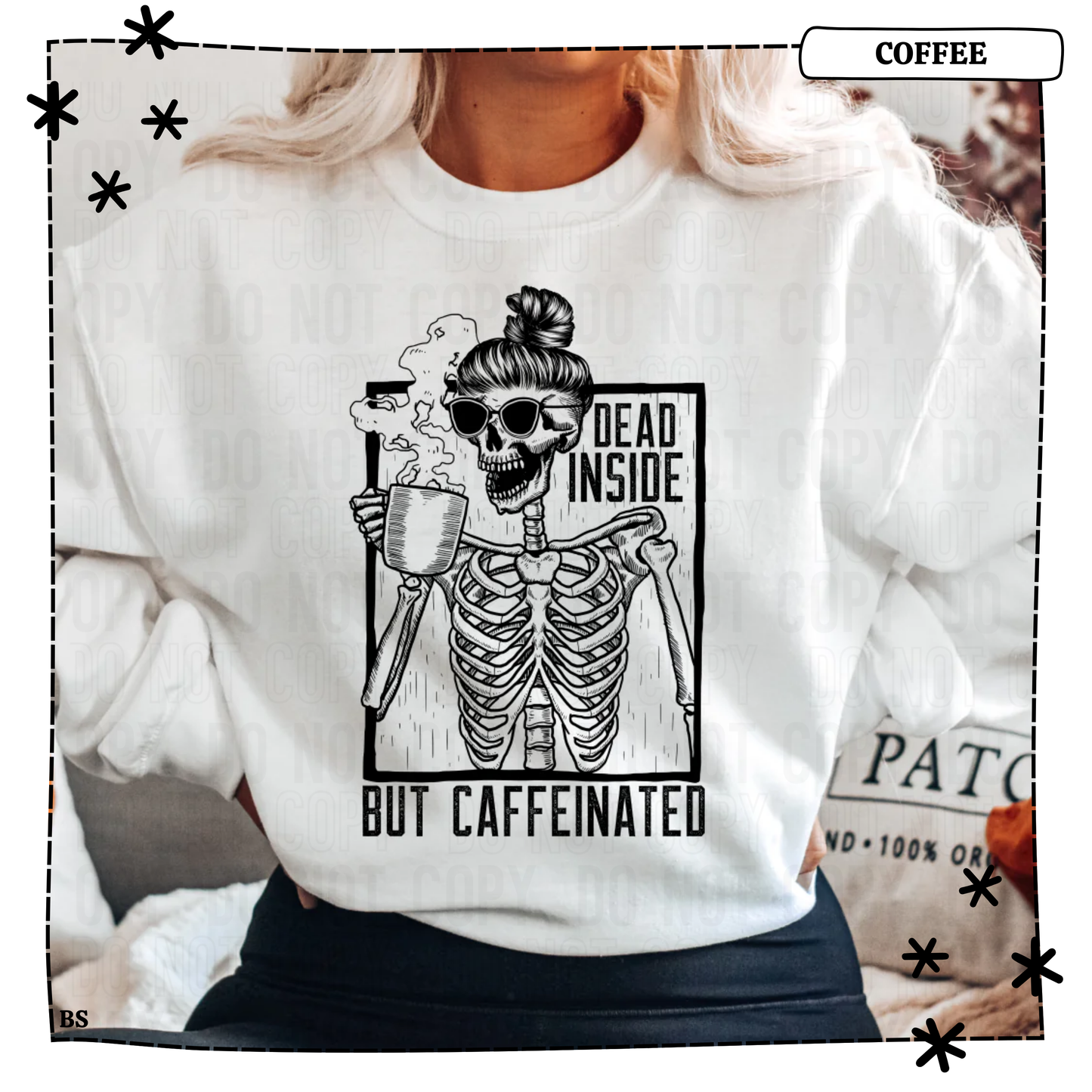 Dead Inside But Caffeinated Coffee Cup