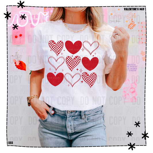 Hearts Rows Patterns