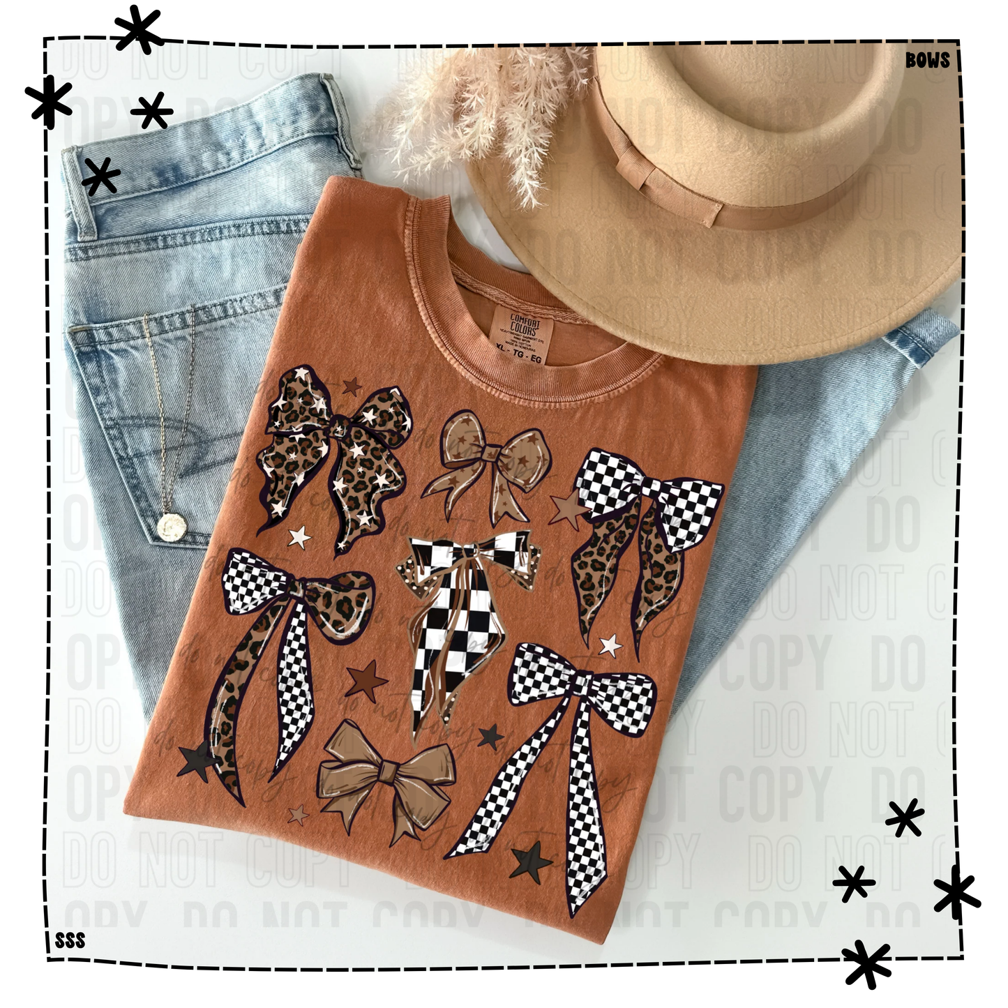 Neutral Checker Leopard Bow Collage