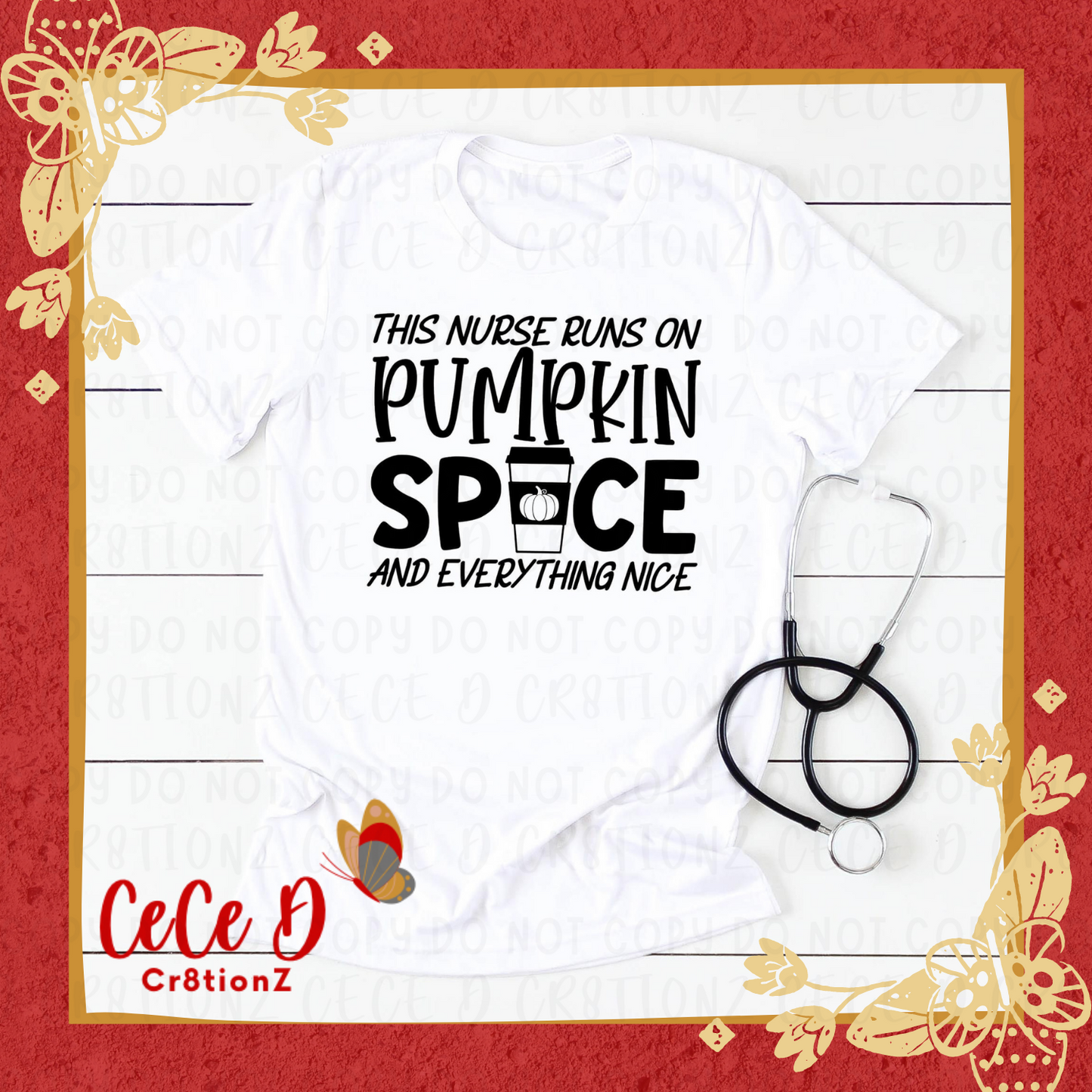 Nurse Teacher Runs on Pumpkin Spice Tee