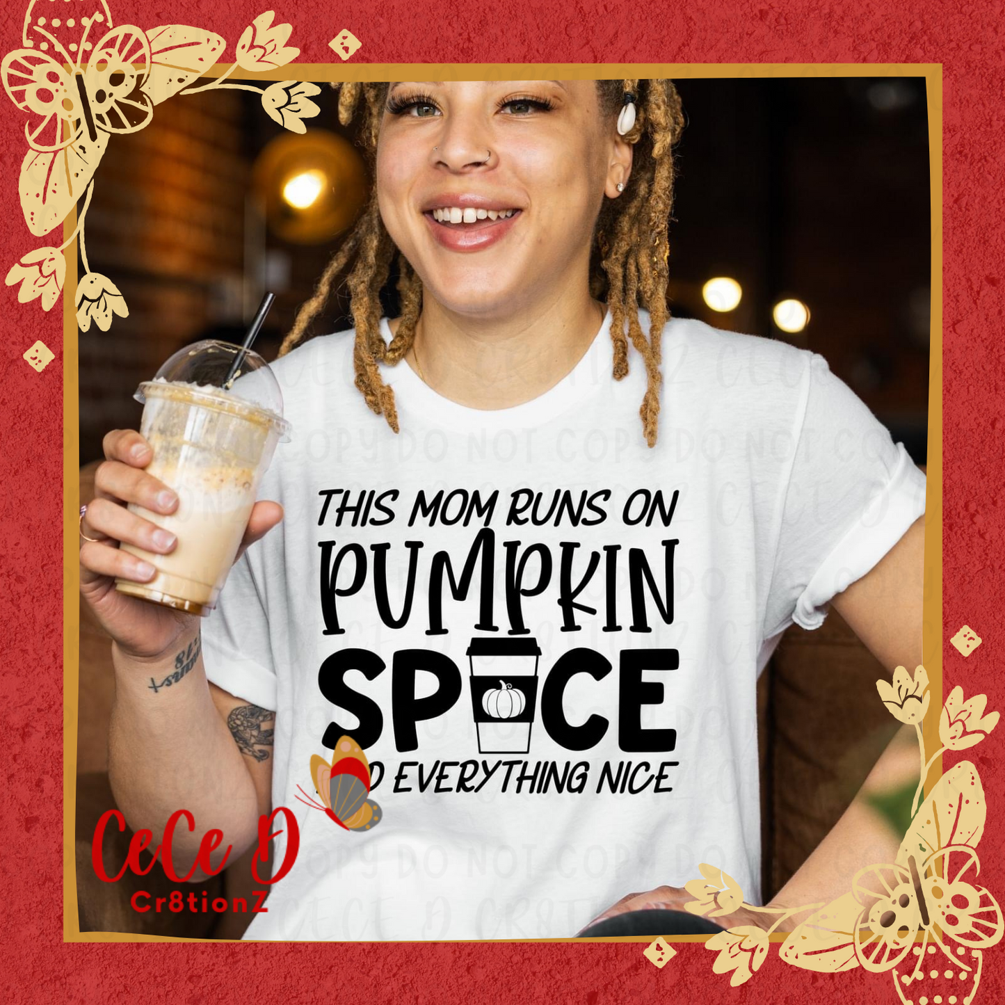 Mom Teacher Runs on Pumpkin Spice Tee