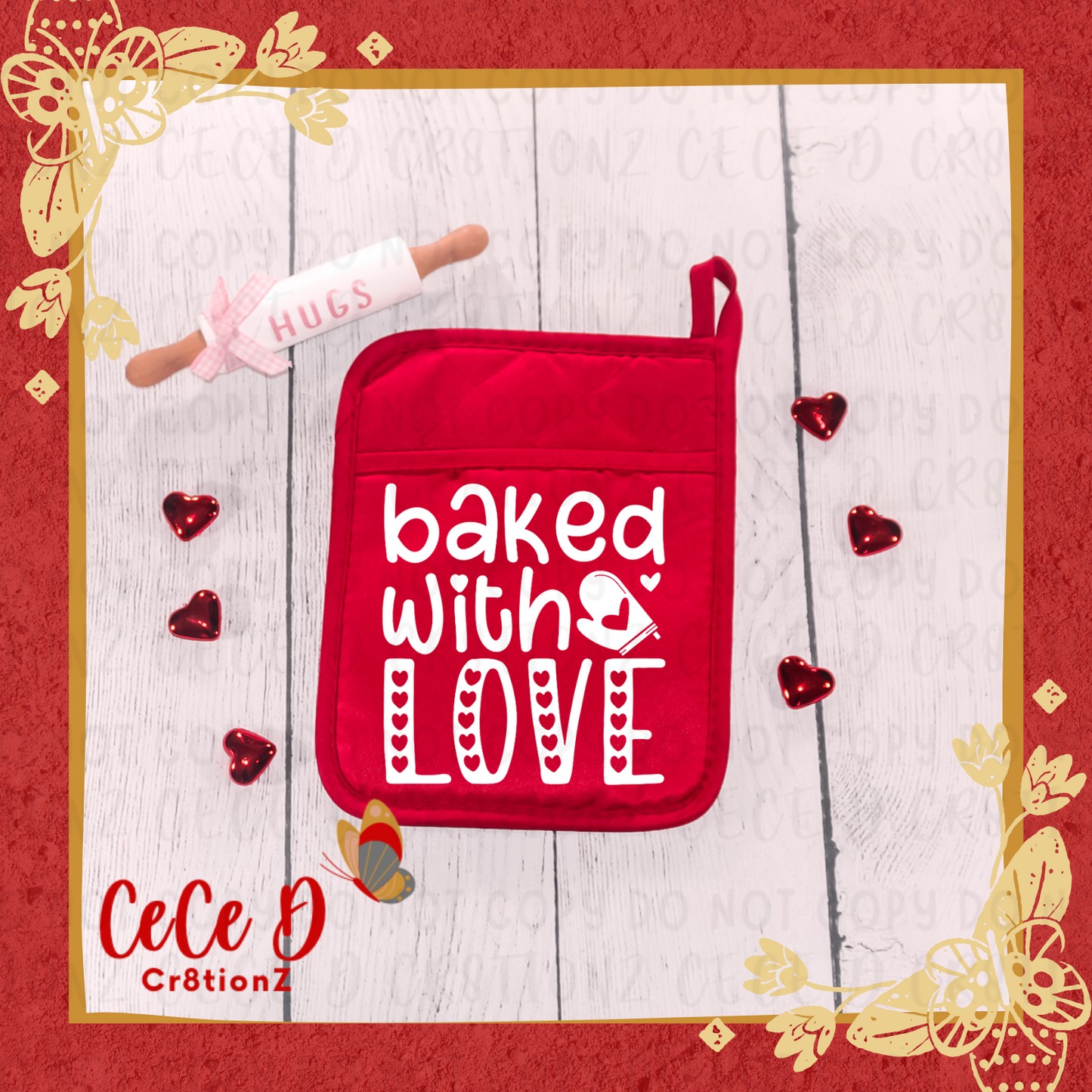 Baked with Love Potholder Vday