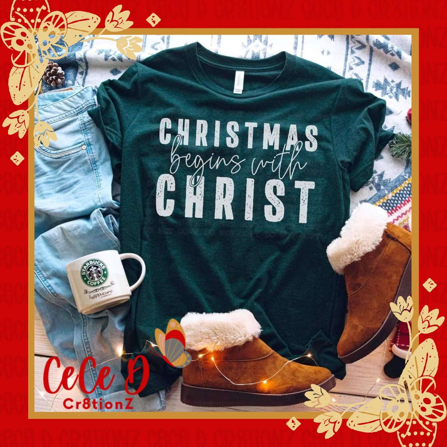 Christmas begins with Christ Tee