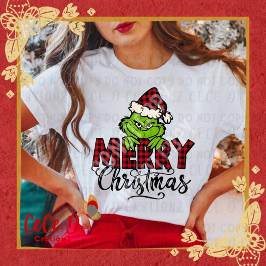 Grinch Merry Christmas Tee