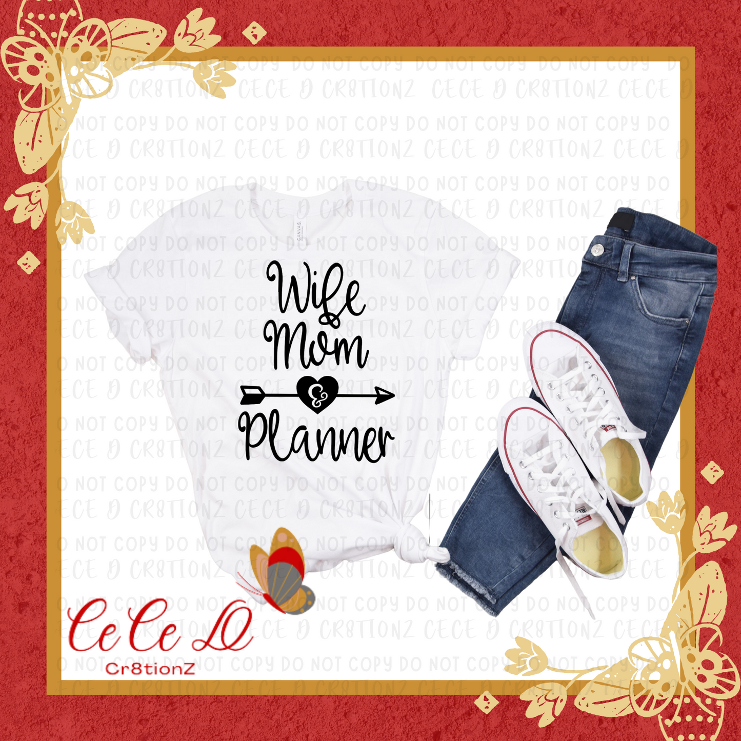 Wife Mom Planner Tee