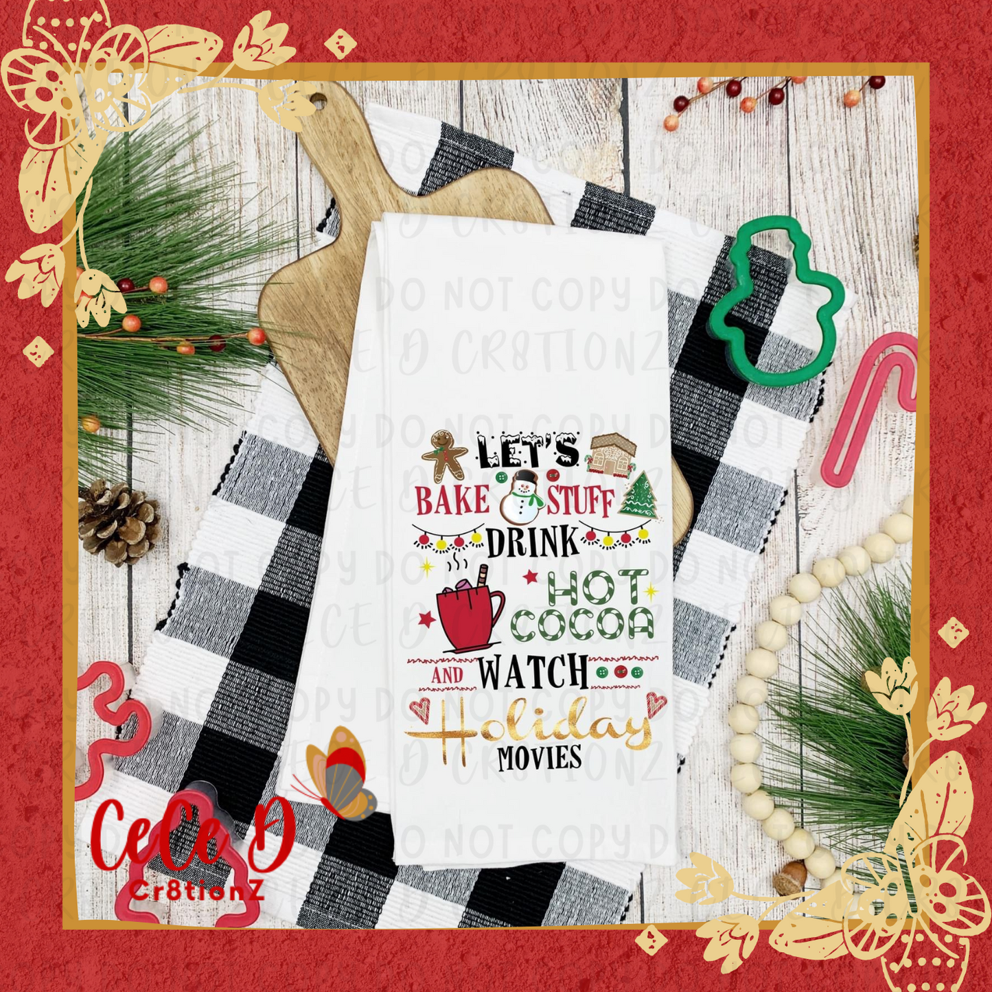 Let’s Bake Stuff Tea Towel (28x28)