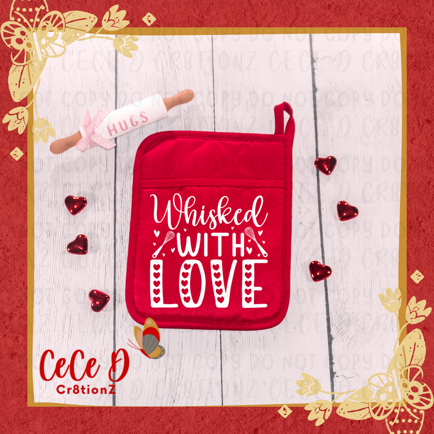 Whisked with Love Potholder Vday