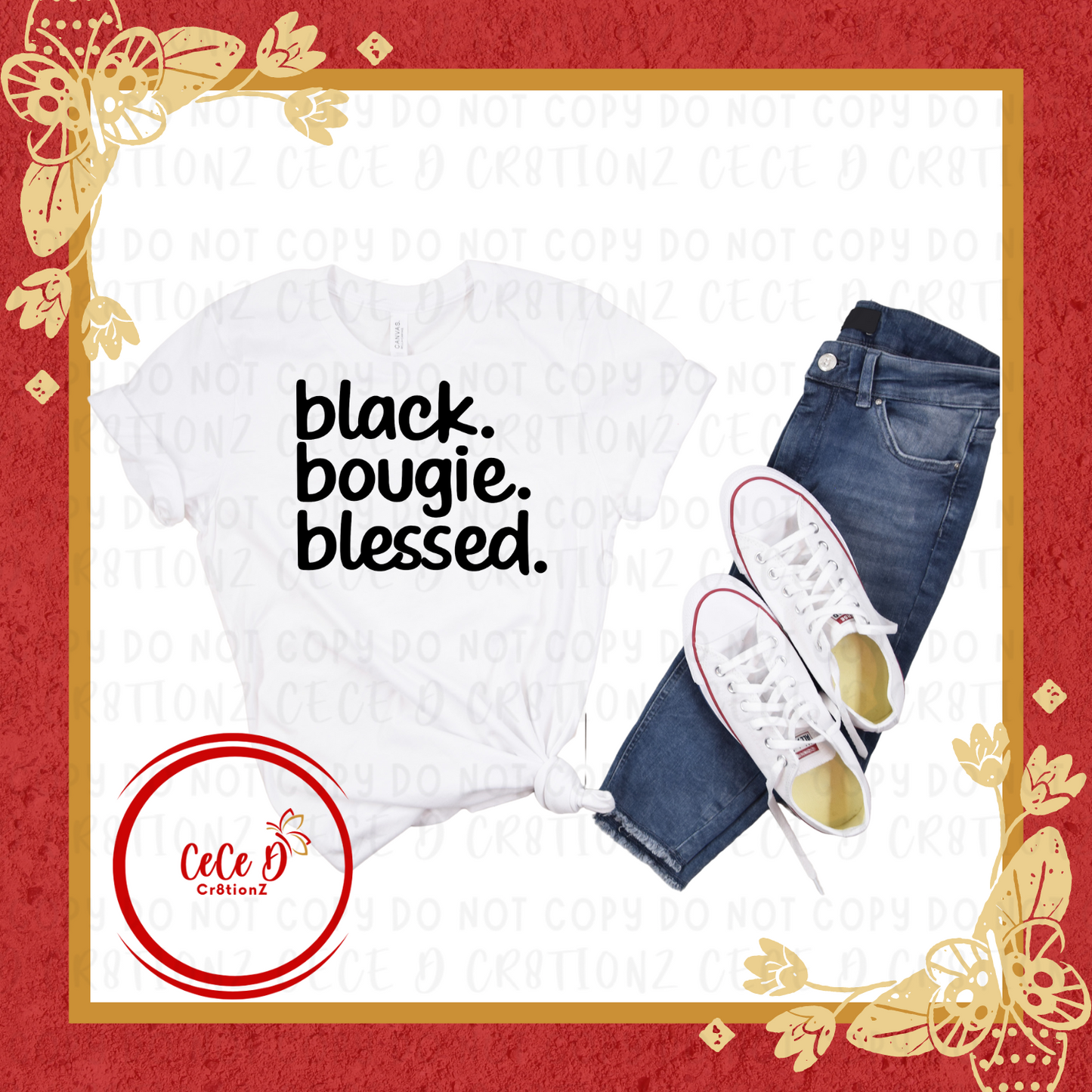 Black Bougie Blessed Tee