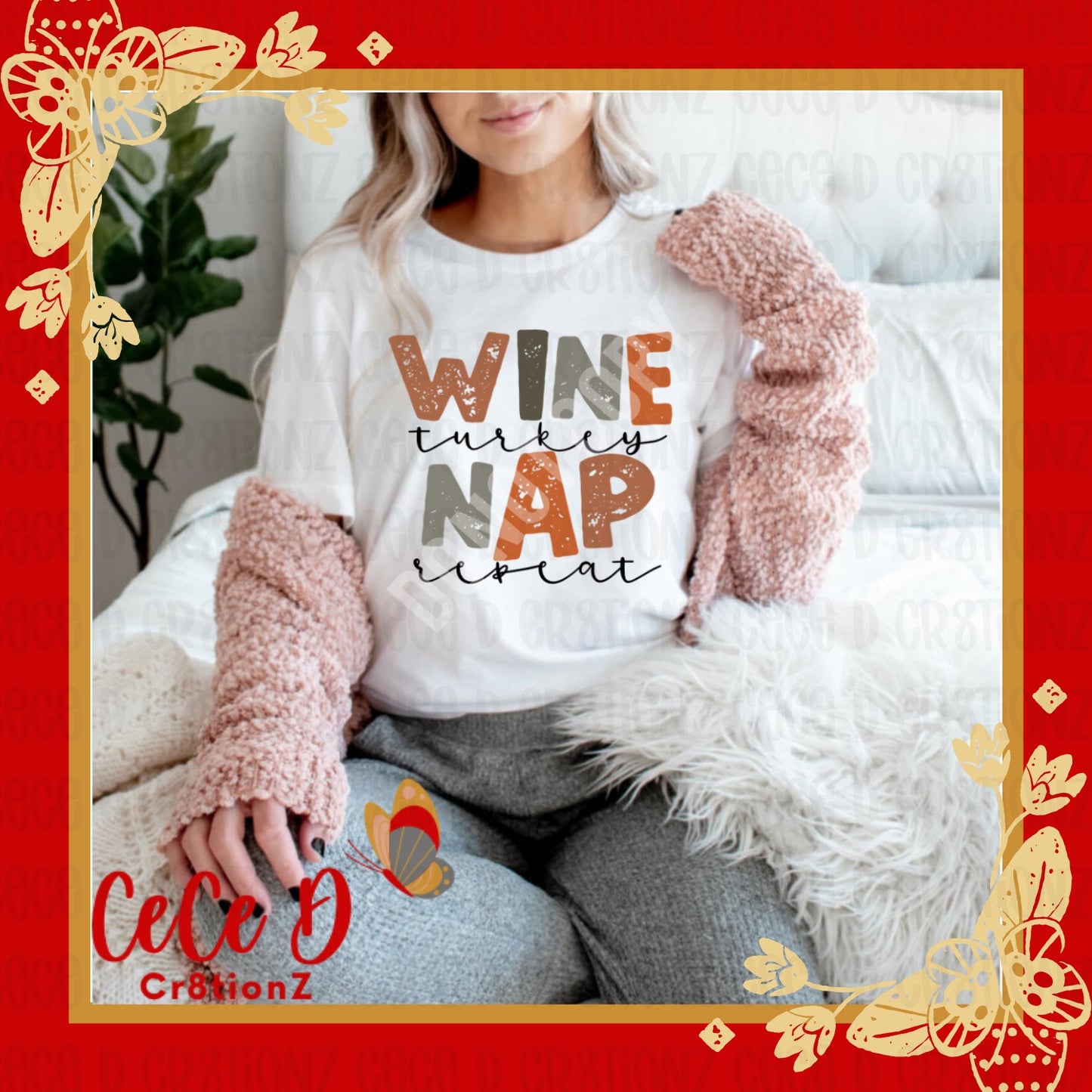 Wine Turkey Repeat Tee