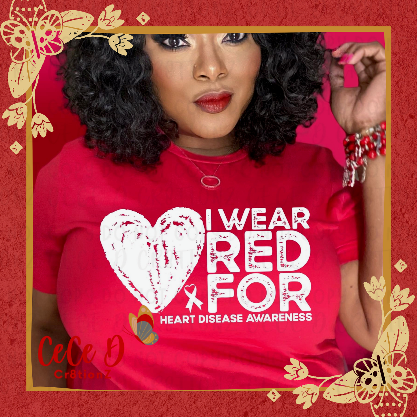 I Wear Red for Heart Disease Tee