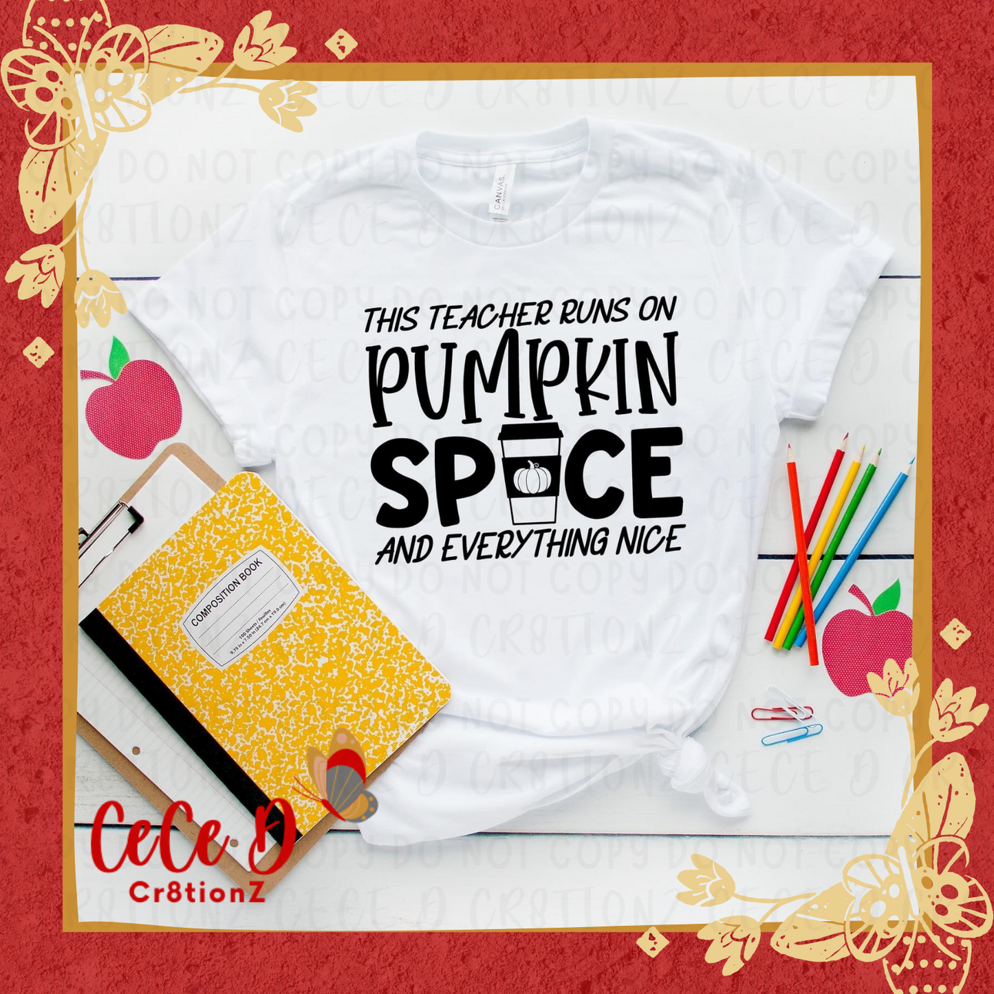 Teacher Runs on Pumpkin Spice Tee