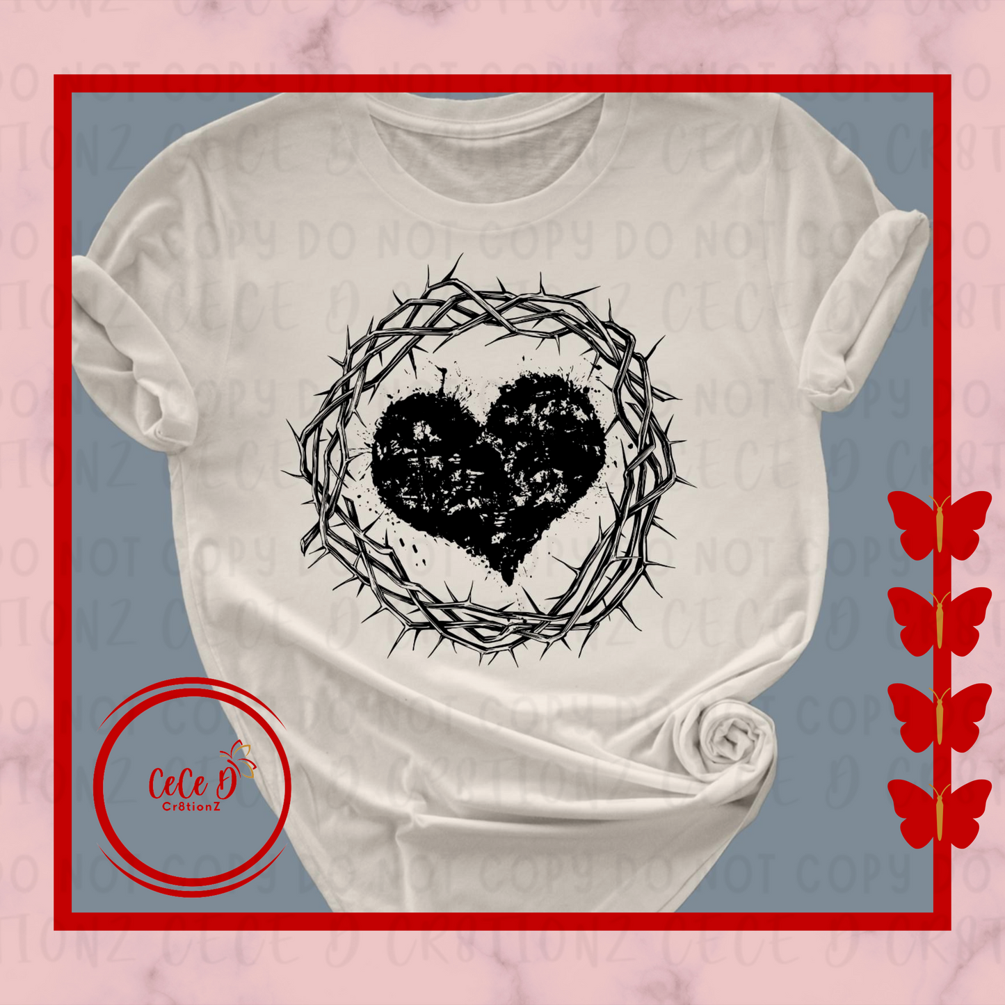 Heart Crown of Thorns Tee