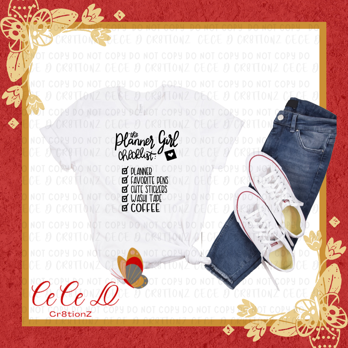 Planner Girl Checklist Tee