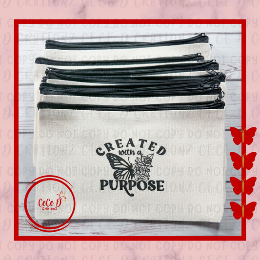 Created with a Purpose Pen/Pencil Pouch (8.3 x 5)