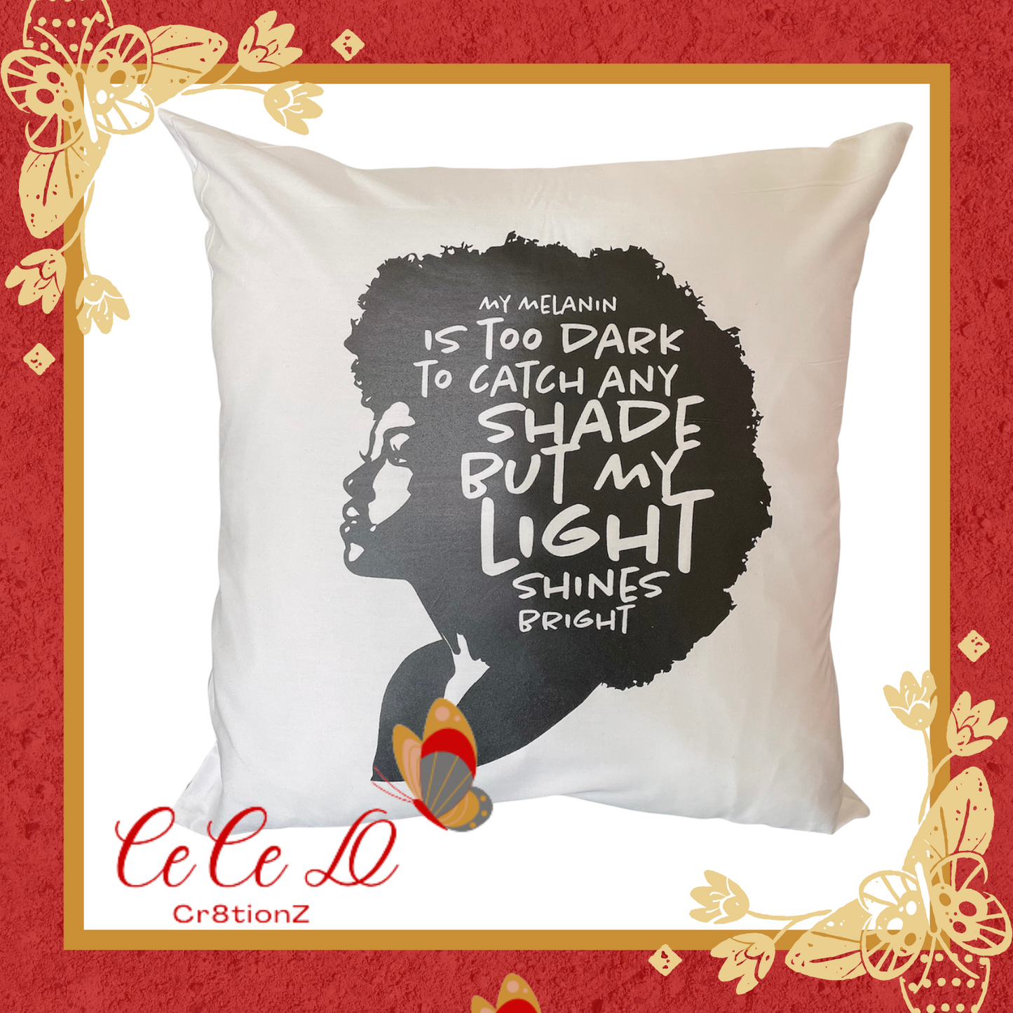 My Melanin Throw Pillow (18x18)